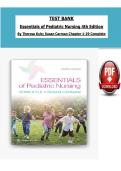 Test bank Essentials Of Pediatric Nursing 4th Edition Author&colon;Theresa Kyle&comma; Susan Carmen&comma; All Chapters 1 - 29&comma; Complete With Questions And Answers Latest Version