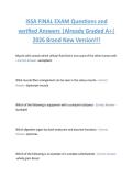 ISSA FINAL EXAM Questions and  verified Answers &vert;Already Graded A&plus;&vert;  2026 Brand New Version&excl;&excl;&excl;