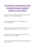 ISSA PERSONAL TRAINING FINAL EXAM  2026 QUESTIONS AND ANSWERS  GRADED A&plus; 100&percnt; VERIFIED