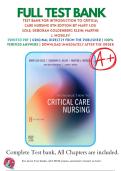 Test Bank for Introduction to Critical Care Nursing&comma; 8th Edition by Mary Lou Sole&period; Full Chapters&period; A&plus; Grade&period; ISBN&colon; 9780323641937