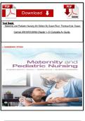 Test Bank - for Maternity and Pediatric Nursing 4th Edition by Susan Ricci&comma; Theresa Kyle&comma; All Chapters &vert;Complete Guide A&plus;