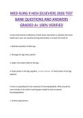 MED-SURG II HESI &lpar;ELSEVIER&rpar; 2026 TEST  BANK QUESTIONS AND ANSWERS  GRADED A&plus; 100&percnt; VERIFIED
