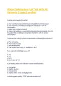 Water Distribution Full Test With All Answers Correct&vert; Verified