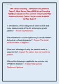 MN Dental Assisting Licensure Exam &vert;&vert;Verified  Exam&excl;&excl;&excl;&comma; Most Recent Exam 2026 Actual Complete  Real Exam Questions And Correct Answers &lpar;Verified  Answers&rpar; Already Graded A&plus; &vert; Accurate Answers &vert;  Verified Exam&excl;&excl;&excl; 