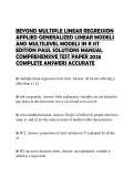 BEYOND MULTIPLE LINEAR REGRESSION APPLIED GENERALIZED LINEAR MODELS AND MULTILEVEL MODELS IN R 1ST EDITION PAUL SOLUTIONS MANUAL COMPREHENSIVE TEST PAPER 2026 COMPLETE ANSWERS ACCURATE