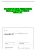 WGU D184 &vert; PA&vert; PRE-ASSESSMENT &vert; UNIT 1 QUIZ&vert; WITH COMPLETE SOLUTIONS