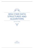 WGU C949 Data Structures Algorithms