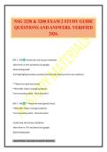 NSG 3250 & 3280 EXAM 2 STUDY GUIDE QUESTIONS AND ANSWERS&period; VERIFIED 2026