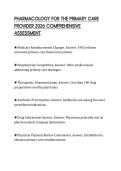 PHARMACOLOGY FOR THE PRIMARY CARE PROVIDER 2026 COMPREHENSIVE ASSESSMENT