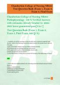 Chamberlain College of Nursing NR283  Pathophysiology  100 &percnt; Verified Answers  with rationales Already Graded A&plus; 2024 2025 latest guaranteed pass&lbrack;3 in 1&rsqb;  Test Question Bank