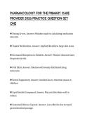 PHARMACOLOGY FOR THE PRIMARY CARE PROVIDER 2026 PRACTICE QUESTION SET ONE