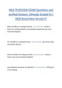 NGA 70 REVIEW EXAM Questions and  verified Answers &vert;Already Graded A&plus;&vert;  2026 Brand New Version&excl;&excl;&excl;