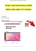 Basic Geriatric Nursing 7th Edition Williams Test Bank Basic Geriatric Nursing 7th Edition Williams Test Bank