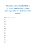 NIH Stroke Scale Group B Patient 1 6 Questions and verified Answers  &vert;Already Graded A&plus;&vert; 2026 Brand New  Version&excl;&excl;&excl;