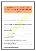EPIC OR350 STUDY GUIDE &ndash; TEST QUESTIONS AND ANSWERS&period; VERIFIED 2026&period;