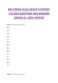 NIH STROKE SCALE GROUP D &lpar;PATIENT  1-6&rpar; 2026 QUESTIONS AND ANSWERS  GRADED A&plus; 100&percnt; VERIFIED