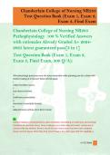 Chamberlain College of Nursing NR283  Pathophysiology  100 &percnt; Verified Answers  with rationales Already Graded A&plus; 2024 2025 latest guaranteed pass&lbrack;3 in 1&rsqb;  Test Question Bank &lpar;Exam 1&comma; Exam 2&comma;  Exam 3&comma; Final Exam&comma; 300 Q&sol;A&rpar;&colon;