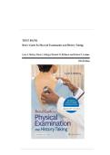  Bates&rsquo; Guide To Physical Examination and History Taking 14th Edition &lpar;LWW&comma; 2026&rpar; by Rainier P&period; Soriano&comma; Isbn no&semi; 9781975218348&comma; all 20 Chapters Covered Test Bank 