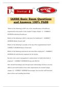 IAHSS Basic Exam Questions and Answers 100&percnt; PASS