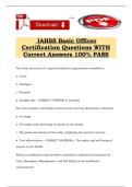IAHSS Basic Officer Certification Questions WITH Correct Answers 100&percnt; PASS