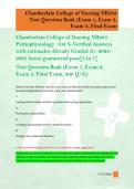 Chamberlain College of Nursing NR283  Pathophysiology  100 &percnt; Verified Answers  with rationales Already Graded A&plus; 2024 2025 latest guaranteed pass&lbrack;3 in 1&rsqb;  Test Question Bank &lpar;Exam 1&comma; Exam 2&comma;  Exam 3&comma; Final Exam