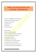 PMH-C EXAM QUESTIONS AND ANSWERS&period; VERIFIED 2026&period;