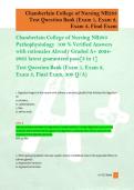 Chamberlain College of Nursing NR283 Pathophysiology 100 &percnt; Verified Answers with rationales Already Graded A&plus; 2024 2025 latest guaranteed pass&lbrack;3 in 1&rsqb; Test Question Bank &lpar;Exam 1&comma; Exam 2&comma; Exam 3&comma; Final Exam