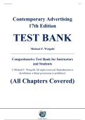 Complete Test Bank - Contemporary Advertising&comma; 17th Edition &ndash; Michael F&period; Weigold &ndash; ISBN 9781266128882 &lpar;All Chapters Covered 1&ndash;18&rpar;