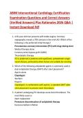 ABIM Interventional Cardiology Certification  Examination Questions and Correct Answers  &lpar;Verified Answers&rpar; Plus Rationales 2026 Q&A &vert;  Instant Download Pdf
