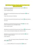 NURS 256 Mental health Exam 1 Questions with Correct Answers