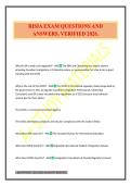 RISIA EXAM QUESTIONS AND ANSWERS&period; VERIFIED 2026&period;