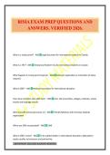 RISIA EXAM PREP QUESTIONS AND ANSWERS&period; VERIFIED 2026&period;