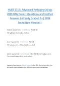 NURS 5315&colon; Advanced Pathophysiology  2026 UTA Exam 1 Questions and verified  Answers &vert;Already Graded A&plus;&vert; 2026  Brand New Version&excl;&excl;&excl;