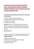NACE Coating Inspector Program &lpar;CIP&rpar; Level 2 &ndash; Exam Questions & Correct Answers