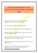 STATE FARM PROPERTY EXAM QUESTIONS AND ANSWERS&period; VERIFIED 2026&period;