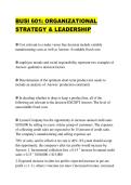 BUSI 601&colon; ORGANIZATIONAL STRATEGY & LEADERSHIP