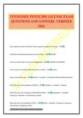 TENNESSEE PESTICIDE LICENSE EXAM QUESTIONS AND ANSWERS&period; VERIFIED 2026&period;