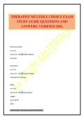 THERAPIST MULTIPLE CHOICE EXAM STUDY GUIDE QUESTIONS AND ANSWERS&period; VERIFIED 2026&period;
