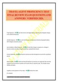 TRAVEL CONSULTANT REVIEW EXAM QUESTIONS AND ANSWERS&period; VERIFIED 2026&period;