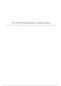 CFI FMVA EXAM Questions AND Answers