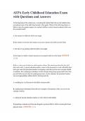 AEPA Early Childhood Education Exam with Questions and Answers