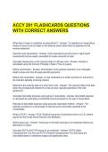 ACCY 201 FLASHCARDS QUESTIONS WITH CORRECT ANSWERS