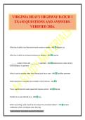 VIRGINIA HEAVY HIGHWAY BATCH 1 EXAM QUESTIONS AND ANSWERS&period; VERIFIED 2026&period;