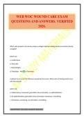 WEB WOC WOUND CARE EXAM QUESTIONS AND ANSWERS&period; VERIFIED 2026&period;