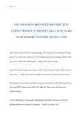 CDC INFECTION PREVENTIONIST POST TEST  LATEST VERSION &vert; COMPLETE Q&A STUDY GUIDE  WITH VERIFIED ANSWERS &vert; RATED A&plus;2026
