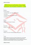 ABMDI Board Certification Exam Study Questions and Answers Graded A&plus; 2026