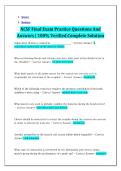 NCSF Final Exam Practice Questions And Answers - 100&percnt; Verified Complete Solution