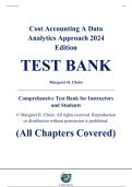 Complete Test Bank - Cost Accounting&colon; A Data Analytics Approach&comma; 2024 Edition &ndash; Margaret H&period; Christ &ndash; ISBN 9781266654015 &lpar;All Chapters Covered 1&ndash;14&rpar;