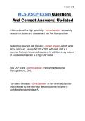 MLS ASCP Exam Questions And Correct Answers&vert; Updated