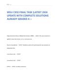 WGU C952 FINAL TASK &vert;LATEST 2026  UPDATE WITH COMPLETE SOLUTIONS  ALREADY GRADED A &plus; 